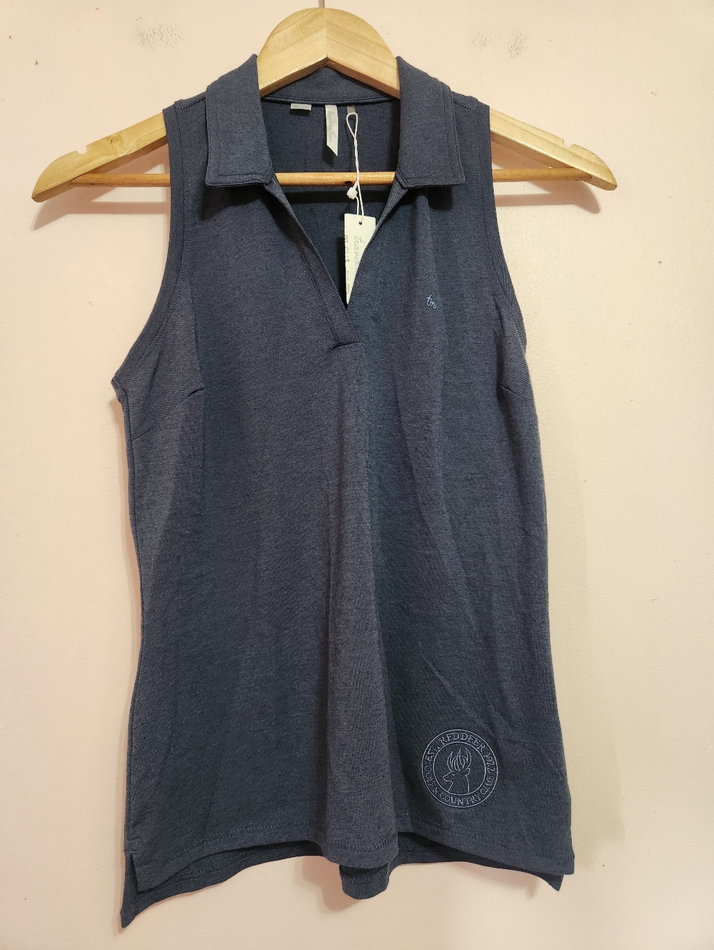 NWT TravisMathew Majorca Sleeveless Golf Polo Navy Blue Women’s Size XS